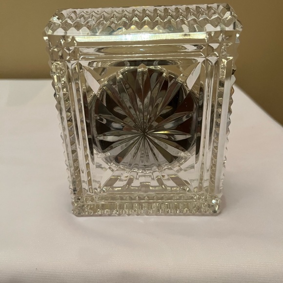 Waterford Rectangular Cut Crystal desk clock. Heavy crystal. Beautiful design - Picture 4 of 5